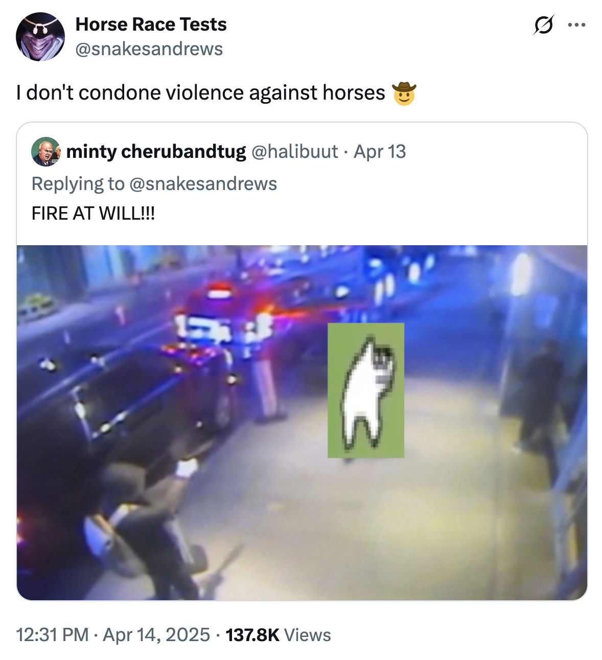 I don't condone violence against horses